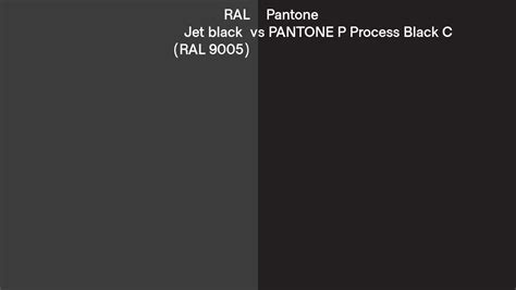 Ral Jet Black Ral Vs Pantone P Process Black C Side By Side