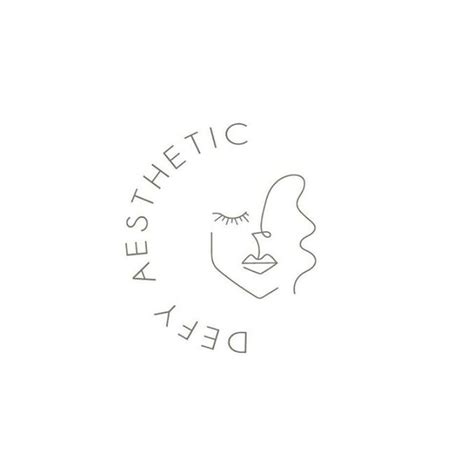 Defy Aesthetic Brand Design Face Line Art Design Round Minimal Face