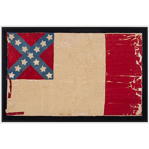 Attributed Confederate Third National Silk Flag Captured With Jefferson