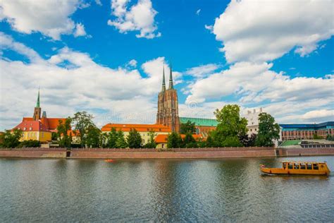 Wroclaw Poland View Of Tumski Island Cathedral Island And The