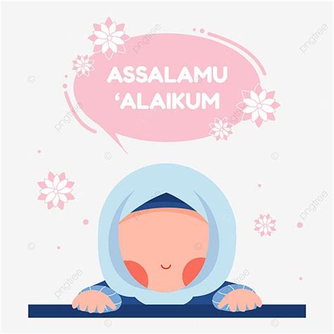 Chibi Muslimah Assalamu Alaikum Islam Gadis Muslimah Png Dan Vektor