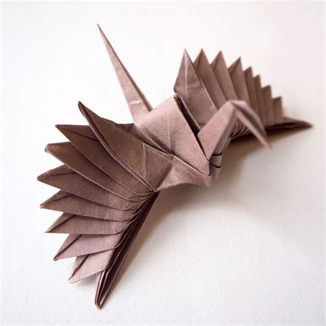 Feathered Tsuru Designed By Riccardo Foschi Made Using Torinoko Paper