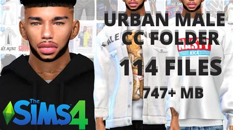 Sims 4 Urban Male Clothes Cc Haul Cc Folder 100 Items 🔥 Youtube