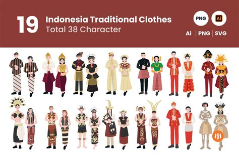 19 Indonesia Traditional Clothes Git Aset