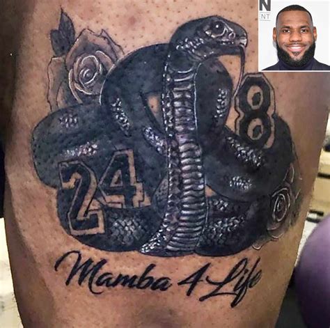 lebron james shares close up of his tattoo tribute to kobe bryant