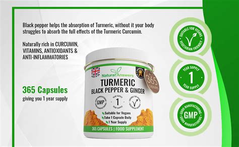 365 Turmeric Black Pepper And Ginger Capsules High Strength Turmeric