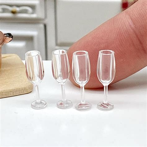 1 12 1 Scale Dollhouse Miniature Champagne Glasses Kitchen