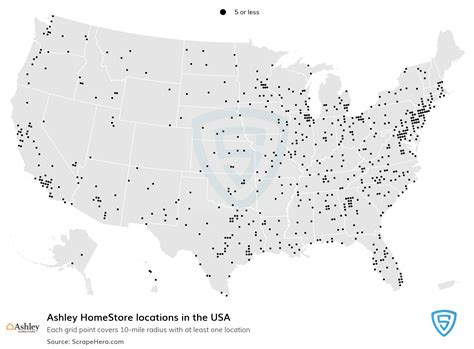 List Of All Ashley Homestore Locations In The Usa Scrapehero Data Store