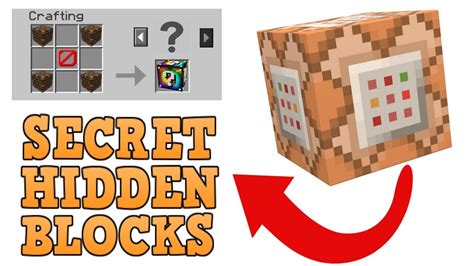 Minecraft Bedrock Edition Secrethidden Blocks With Commands Youtube