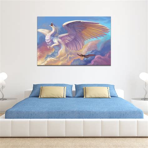 Dragon Printing Dragon Canvas Dragon Wall Art Print Dragon Etsy