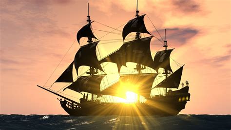 Black Pearl Pirate Ship Wallpaper