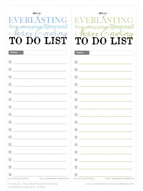 Free Printable To Do Lists To Do Lists Printable Free Printables