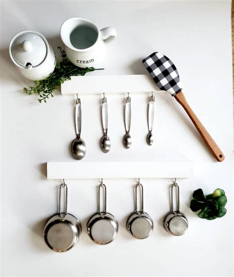 Measuring Cup And Spoon Holder Set Organizer Kitchen Etsy