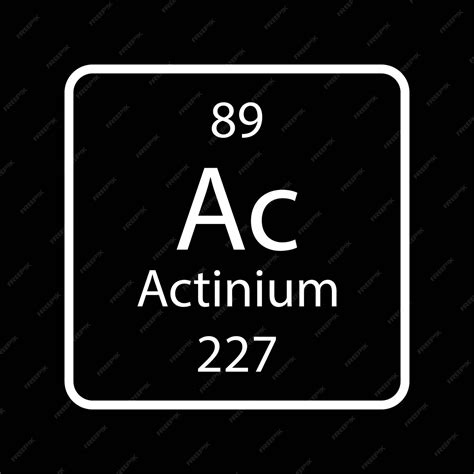 Premium Vector Actinium Symbol Chemical Element Of The Periodic Table