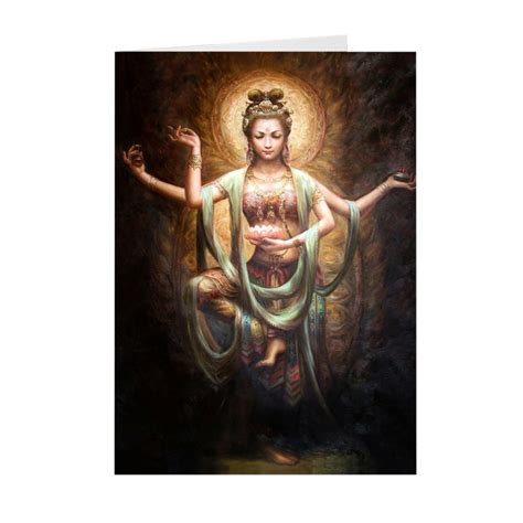 Goddess Of Compassion Quan Yin Hearts For Love Greeting Etsy