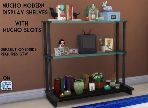 Mucho Modern Display Shelves More Slots At Sims 4 Studio Sims 4 Updates
