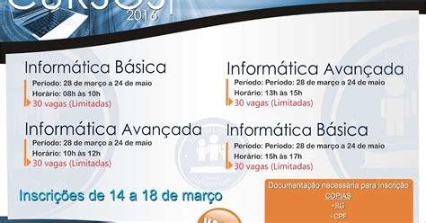 Curso De InformÁtica BÁsica E AvanÇada 2016