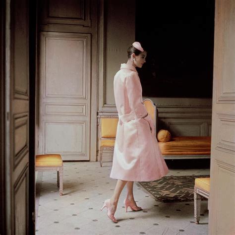 A Model Wearing A Pink Coat Photograph By Karen Radkai Fine Art America