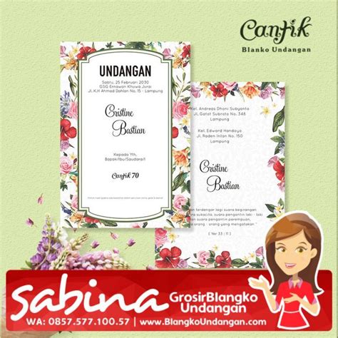 Jual Sabina Blangko Undangan Termurah Cantik Kota Semarang Sabina Blangko Undangan