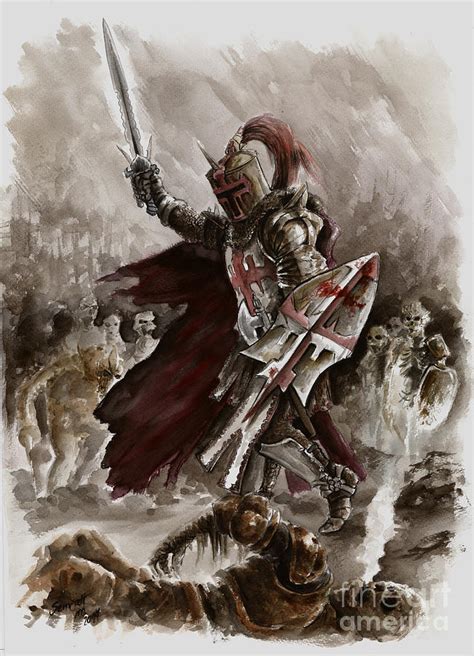 Dark Crusader Painting By Mariusz Szmerdt Pixels