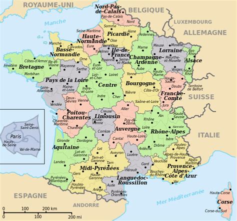 Cartina Francia Con Regioni E Città Cartina