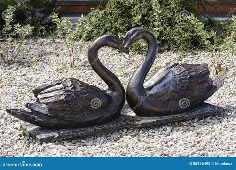 Monument Of Love In Kolobrzeg Editorial Image Image Of Necks Swans
