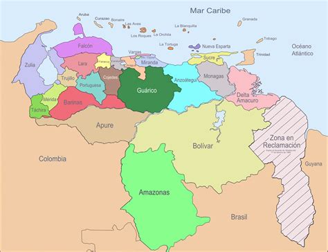 Grande Detallado Mapa Pol Tico De Venezuela Con Administrativas My