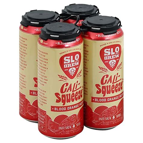 Slo Brew Cali Squeeze Blood Orange Hefeweizen In Cans 4 16 Fl Oz
