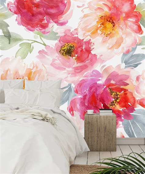 Elegant Flower Pattern Wall Stickers Removable Peel And Stick Wall 723