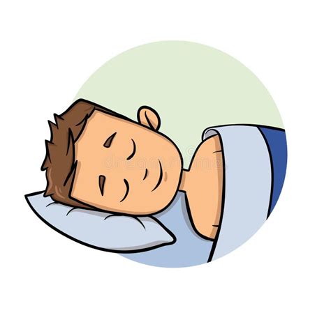 Cartoon Young Man Sleeping In A Bed Cartoon Design Icon Flat Vector