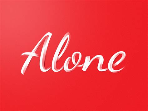 Alone | Stylish text effects by DAINOGO on Dribbble