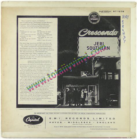 Totally Vinyl Records || Southern, Jeri - Jeri Southern at the