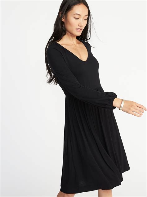 Fit And Flare Jersey Dress For Women Old Navy
