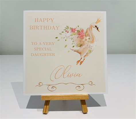 Daughter Birthday Card Personalised Daughter Birthday Card Etsy Uk