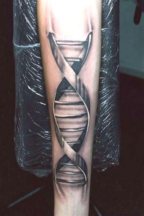 60 Dna Tattoo Designs For Men Self Replicating Genetic Ink 3d Metal
