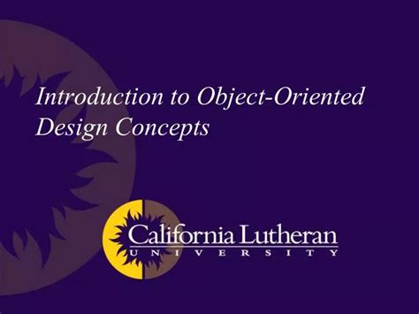 Ppt Introduction To Object Oriented Design Concepts Powerpoint