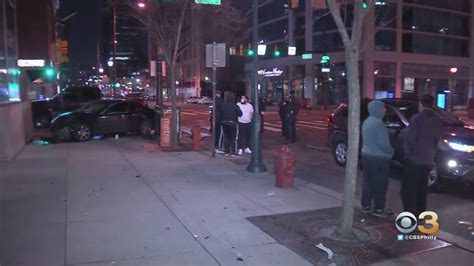 Philadelphia Police Man Crashes Car Into Center City Building Cbs