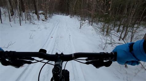 Fat Biking Snowmobile Trail Youtube
