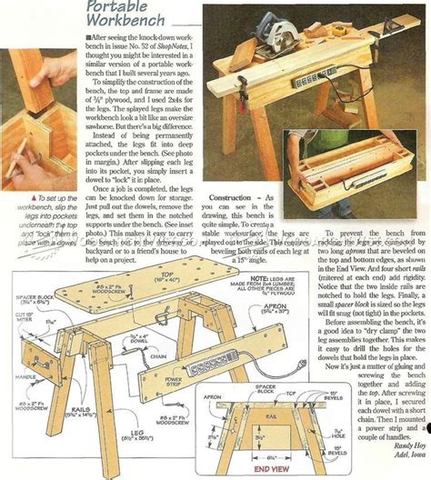 Pin By Sparkyx On Woodworking Workbench Plans Portable Workbench
