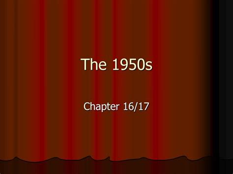 Ppt The 1950s Powerpoint Presentation Free Download Id3523075