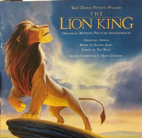 The Lion King Original Motion Picture Soundtrack By Hans Zimmer
