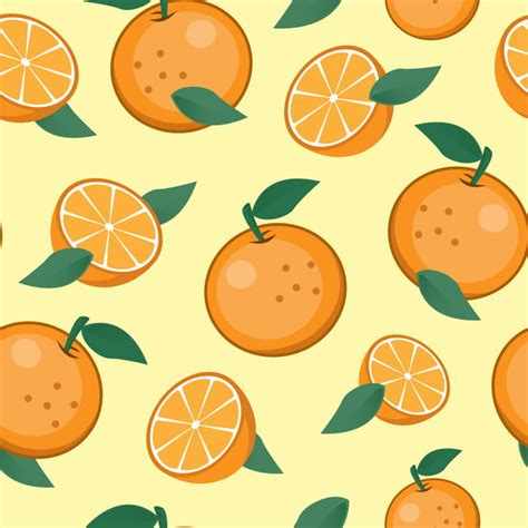 Seamless Oranges Fruit Pattern Background Fruit Background Orange