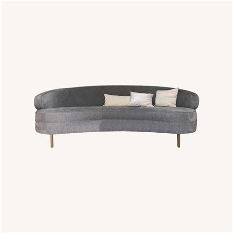 Tov Furniture Baila Grey Velvet Sofa Aptdeco