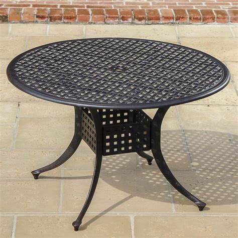 48 Inch Cast Aluminum Patio Dining Table By Lakeview Outdoor Designs