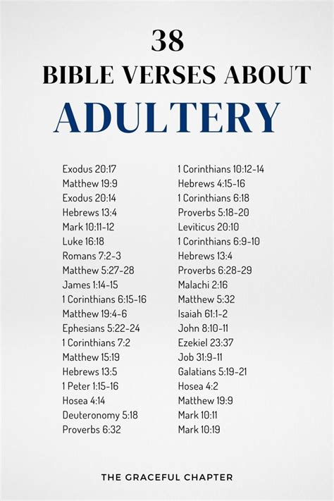 38 Bible Verses About Adultery The Graceful Chapter