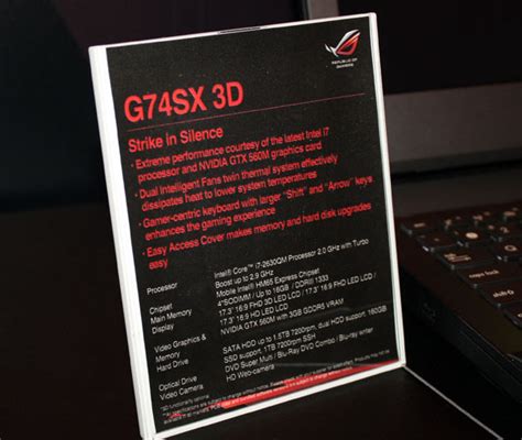 Asus G74sx 3d Gaming Notebook Da 17 Pollici Notebook Italia