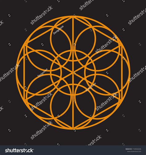 Abstract Sacred Geometry Background Stock Vector Royalty Free