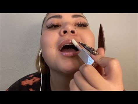 Asmr Lipgloss Application Light Tapping Smacking Mouth Sounds