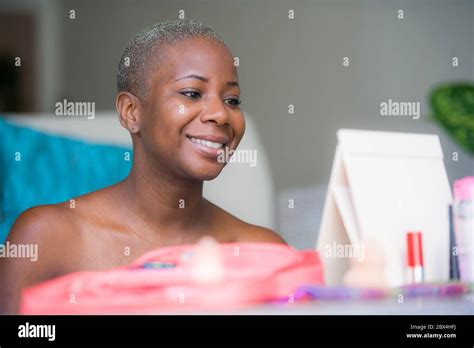 Young Happy And Attractive Black African American Woman Wrapped In