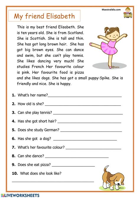 Describing People Interactive And Downloadable Worksheet You Can Reading Comprehension For